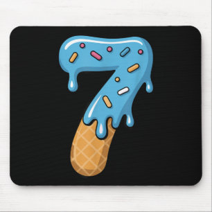 Number 7 Ice Cream Drip 67 Meme Couple Matching Ha Mouse Mat