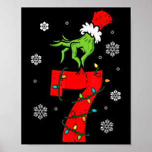 Number 7 Matching 67 Meme 6 7 Christmas Boys Youth Poster