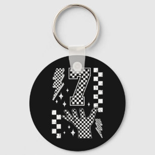 Number 7 Matching 67 Meme Checkered Costume Kids _ Key Ring