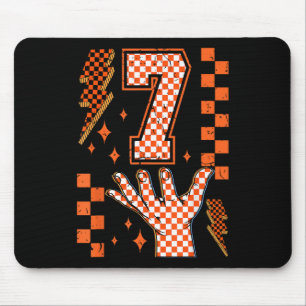 Number 7 Matching 67 Meme Checkered Halloween Cost Mouse Mat