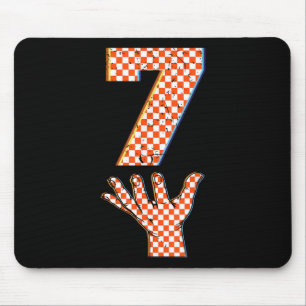 Number 7 Matching 67 Meme Checkered Halloween Cost Mouse Mat