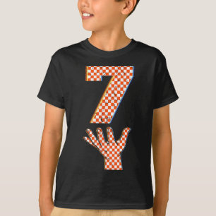 Number 7 Matching 67 Meme Checkered Halloween Cost T-Shirt