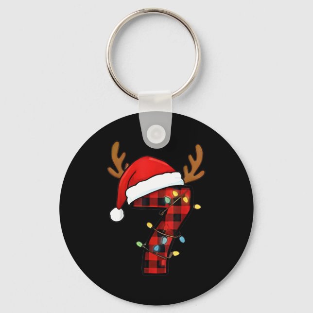 Number 7 Matching 67 Meme Christmas Costume Men Wo Key Ring (Front)