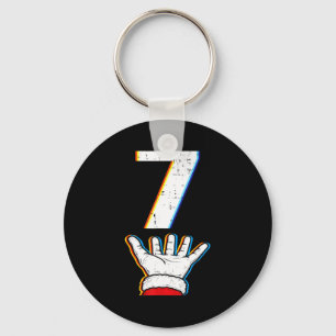 Number 7 Matching 67 Meme Christmas Pajamas Men Wo Key Ring