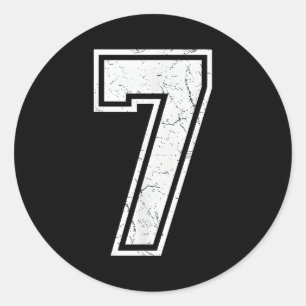 Number 7 Matching 67 Meme Costume Men Women Kids Classic Round Sticker