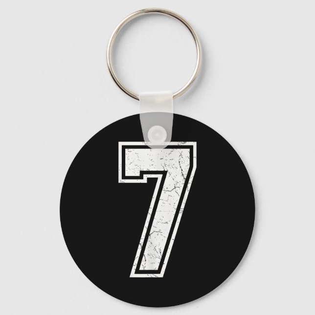 Number 7 Matching 67 Meme Costume Men Women Kids  Key Ring (Front)