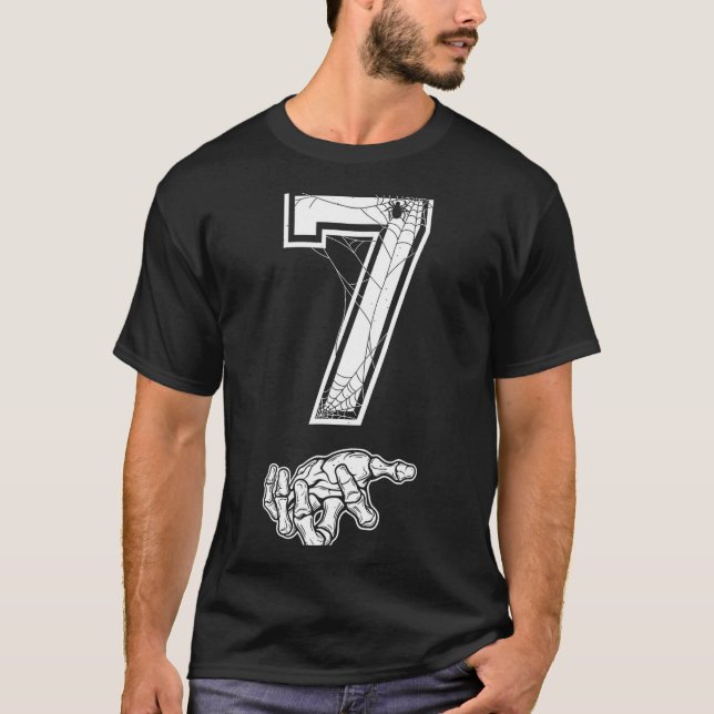 Number 7 Matching 67 Meme Couples Halloween Costum T-Shirt (Front)