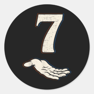 Number 7 Matching 67 Meme Halloween Costume Men Wo Classic Round Sticker