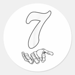 Number 7 Matching 67 Meme Halloween Costume Men Wo Classic Round Sticker