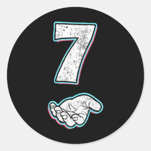 Number 7 Matching 67 Meme Halloween Costume Men Wo Classic Round Sticker