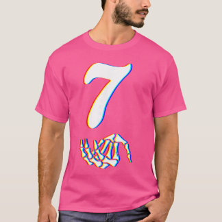 Number 7 Matching 67 Meme Skeleton Hand Halloween T-Shirt
