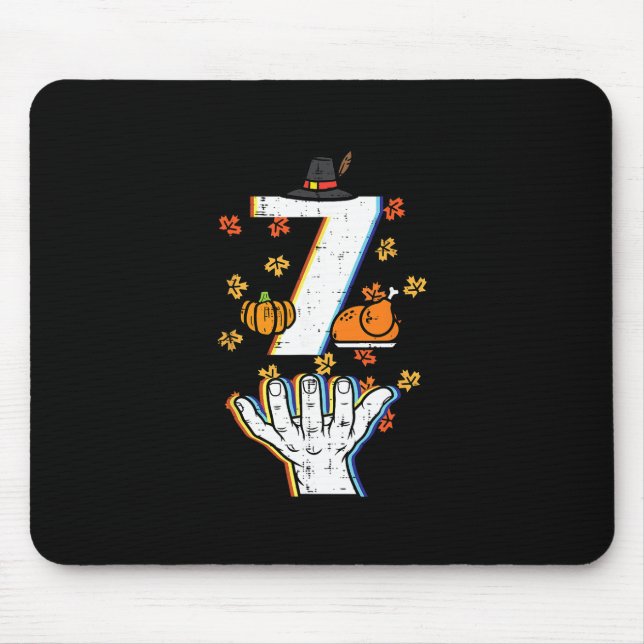 Number 7 Matching 67 Meme Thanksgiving 6 7 Men Wom Mouse Mat (Front)