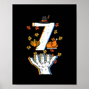 Number 7 Matching 67 Meme Thanksgiving 6 7 Men Wom Poster