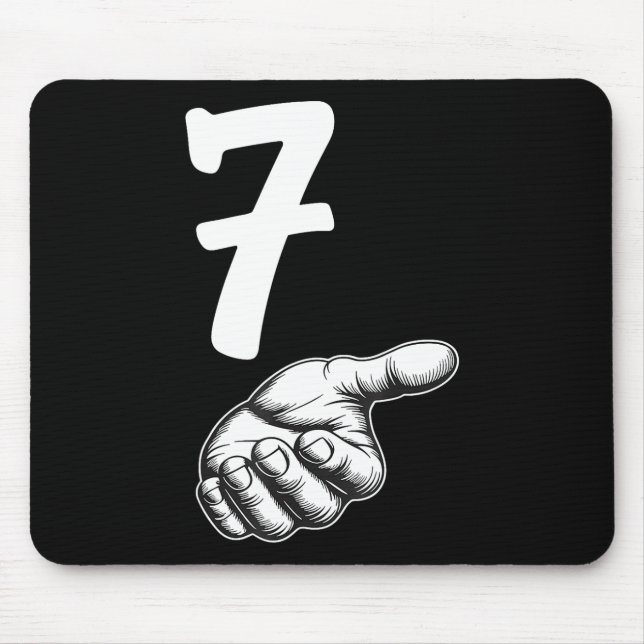 Number 7 Matching Duo 67 Meme Gen Alpha Slang Hall Mouse Mat (Front)
