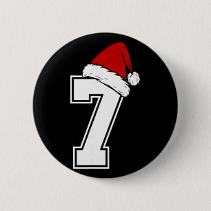 Number 7 Matching Six Seven 6 7 Meme 6 7 Christmas Cm Round Badge
