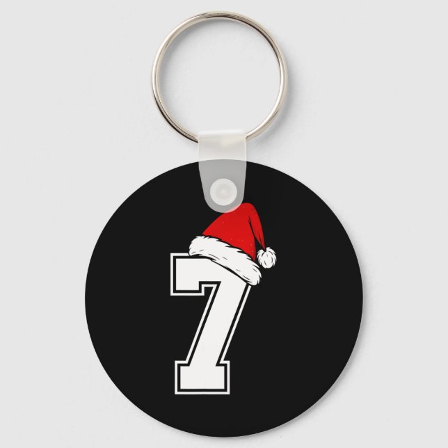 Number 7 Matching Six Seven 6 7 Meme 6 7 Christmas Key Ring (Front)