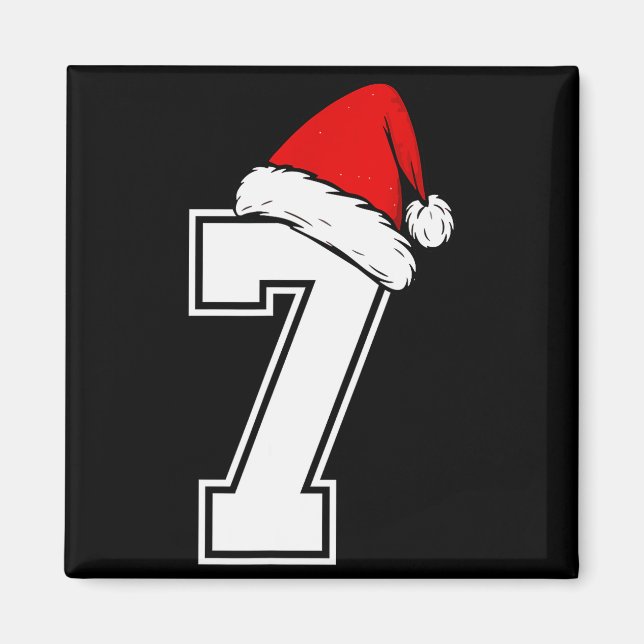 Number 7 Matching Six Seven 6 7 Meme 6 7 Christmas Magnet (Front)