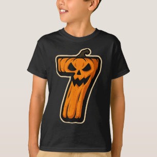 Number 7 Pumpkin 67 Meme Matching Couple Halloween T-Shirt