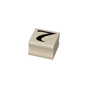Number 7 Rubber Art Stamp