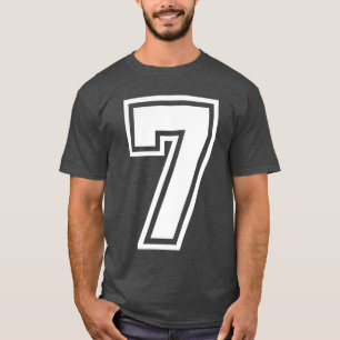 Number 7 Seven Sports Jersey Lucky Favorite Number T-Shirt