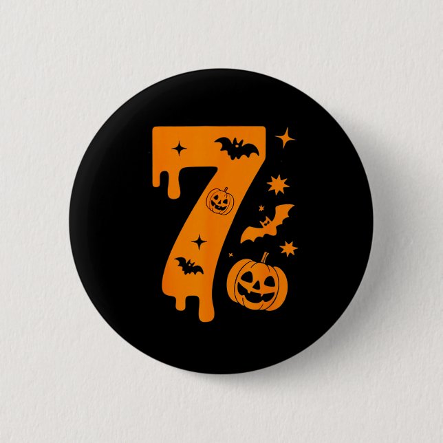 Number 7 Six Seven 6 7 Meme Funny Design Couples H Cm Round Badge (Front)