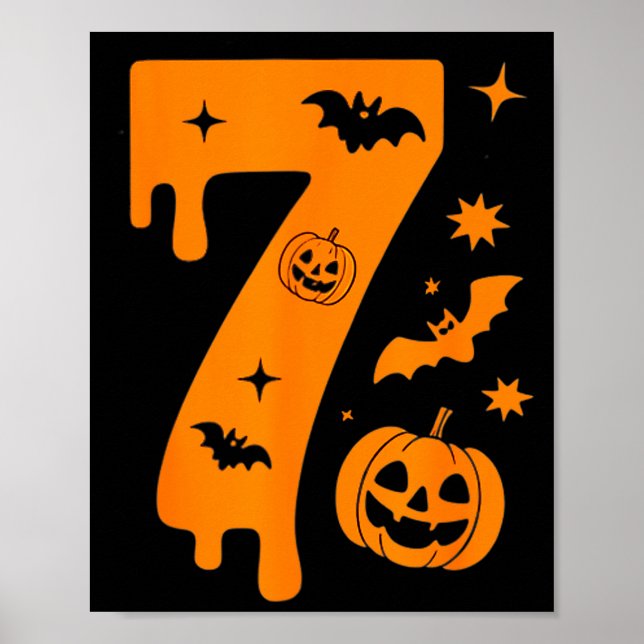 Number 7 Six Seven 6 7 Meme Funny Design Couples H Poster (Front)