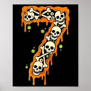 Number 7 Six Seven 6 7 Meme Funny Design Couples H Poster