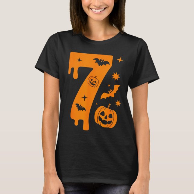 Number 7 Six Seven 6 7 Meme Funny Design Couples H T-Shirt (Front)
