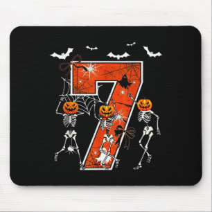 Number 7 Six Seven Meme 6 7 Halloween Dancing Skel Mouse Mat