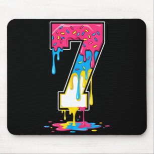 Number 7 Team Srts Ice Cream Drip Matching Varsity Mouse Mat