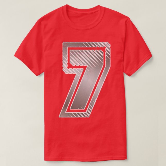 Number 7 Vintage T-Shirt (Design Front)