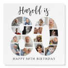 Number 80 Photo Co|lage 80th Birthday Party