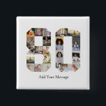 Number 80 Photo Collage 15 Cm Square Badge<br><div class="desc">This customisable product is where photos are arranged to form the shape of a number. It is often used for milestone celebrations like birthdays, anniversaries, or achievements, allowing users to showcase memorable images within a single, eye-catching display. The designs typically offer spaces for various photo sizes and orientations, ensuring a...</div>