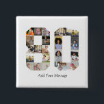 Number 80 Photo Collage 15 Cm Square Badge<br><div class="desc">This customisable product is where photos are arranged to form the shape of a number. It is often used for milestone celebrations like birthdays, anniversaries, or achievements, allowing users to showcase memorable images within a single, eye-catching display. The designs typically offer spaces for various photo sizes and orientations, ensuring a...</div>