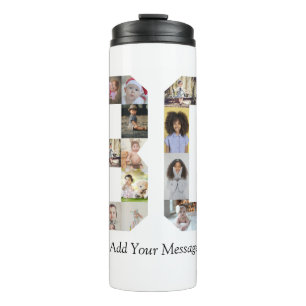 Number 80 Photo Collage Thermal Tumbler