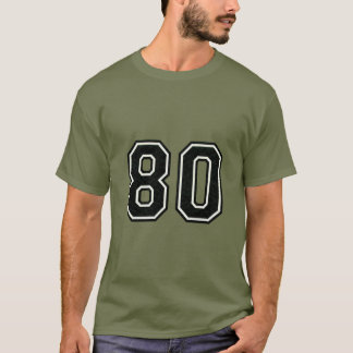 Number 80 Varsity Sports Jersey | 80th Birthday T-Shirt