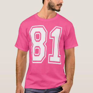 Number 81 81St Birthday Player Team Numbered Jerse T-Shirt