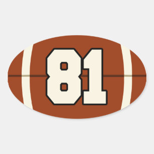 Number 81 Football Sticker