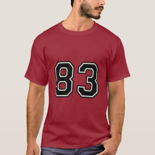 Number 83 Varsity Sports Jersey 83rd Birthday T-Shirt