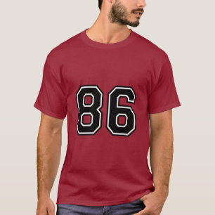 Number 86 Varsity Sports Jersey 86th Birthday T-Shirt