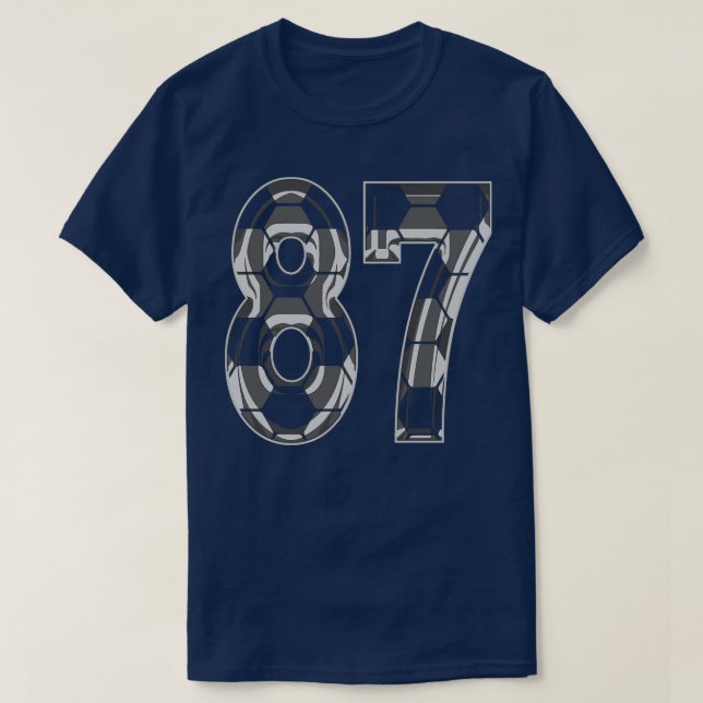 Number 87 Jersey 87 Mum Player Fan T-Shirt (Design Front)