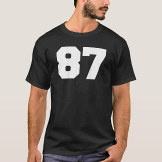 Number 87 Sports Jersey Player 87 Fan BACK PRINT V T-Shirt