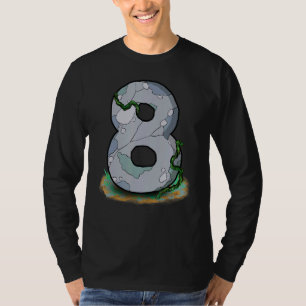 Number 8 Stone Vines 8 Years Old Birthday Kids T-Shirt