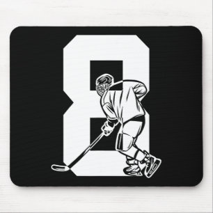 Number 8 Years Ice Hockey 8th Birthday (3) Mouse Mat