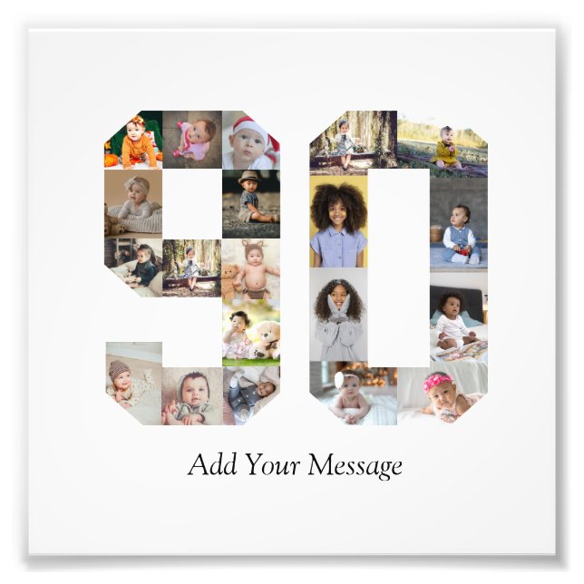 Number 90 Photo Collage (Front)