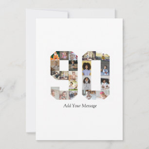 Number 90 Photo Collage Holiday Card