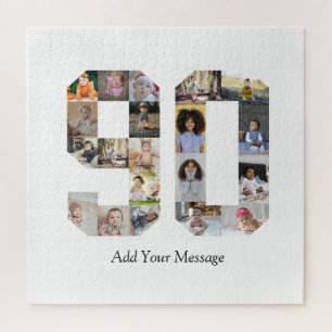 Number 90 Photo Collage Jigsaw Puzzle