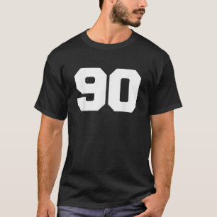 Number 90 Sports Jersey Player 90 Fan FRONT Print T-Shirt
