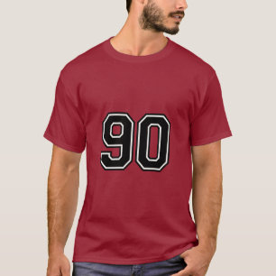 Number 90 Varsity Sports Jersey 90th Birthday T-Shirt