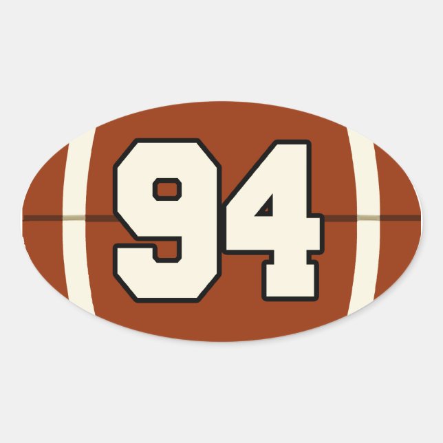 Number 94 Football Sticker (Front)